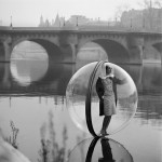 woman floating in Paris