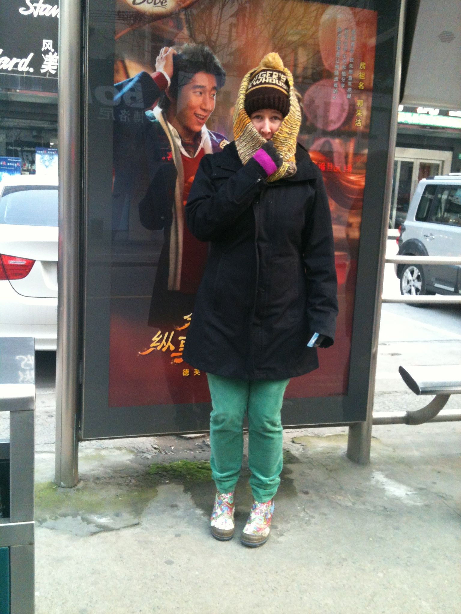 shanghai is cold in winter so i jog in place